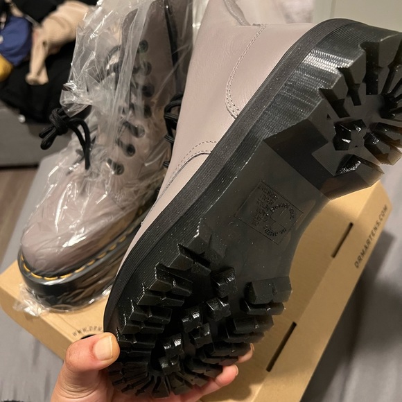 Jadon gray Pisa leather dr marten boots - Picture 5 of 6